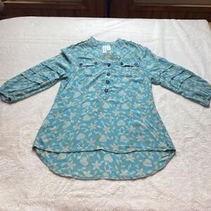 Matilda Jane Paint By Numbers Caribbean Millie Blouse Size XS